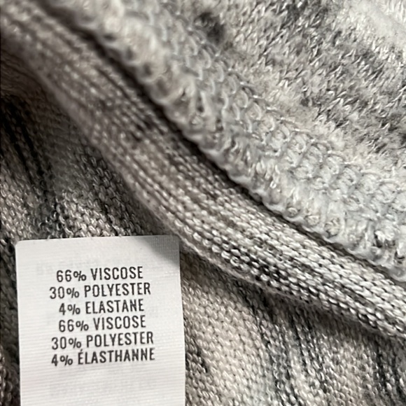 Aerie Oversized Long Sleeve Crewneck Pullover Sweatshirt Marled Grey Size S - Picture 8 of 9